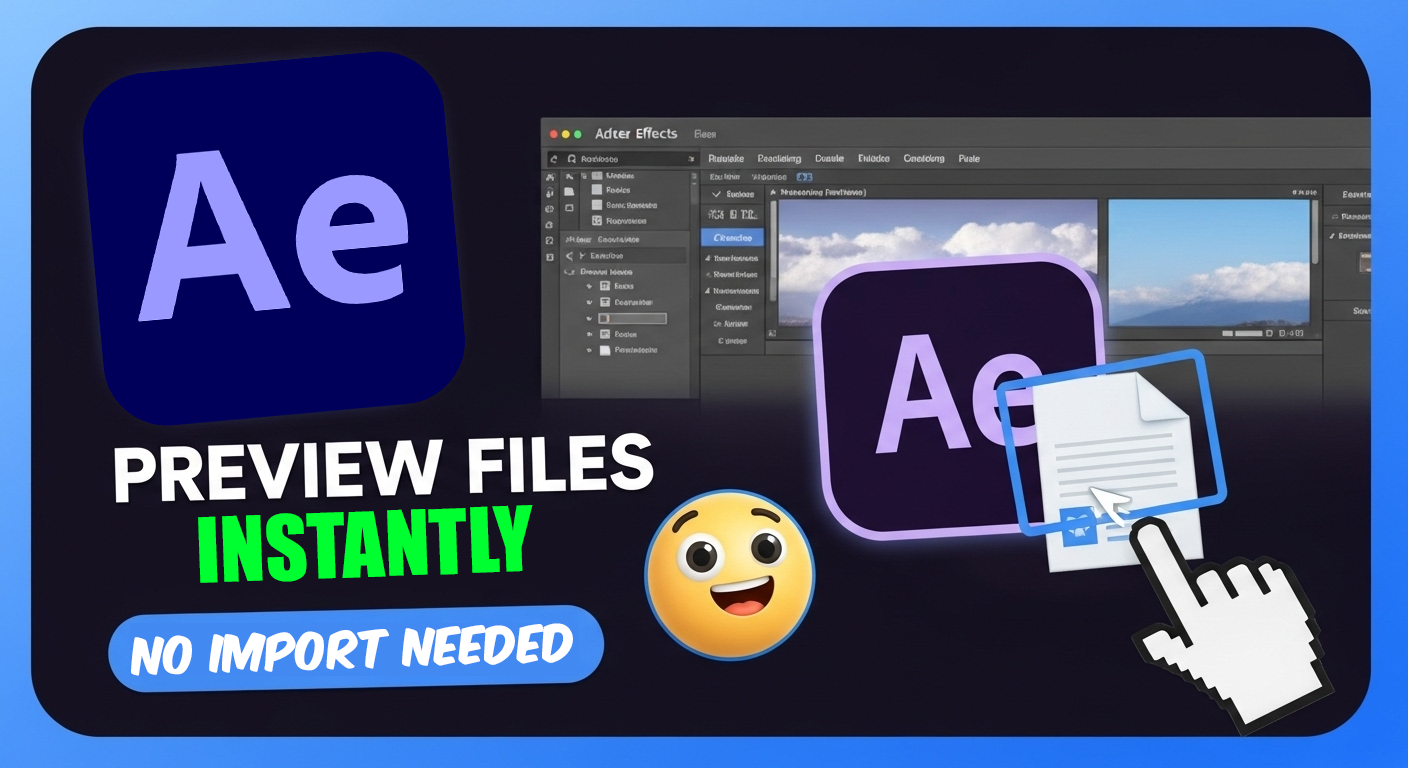 Preview media Files Inside After Effects Without Importing